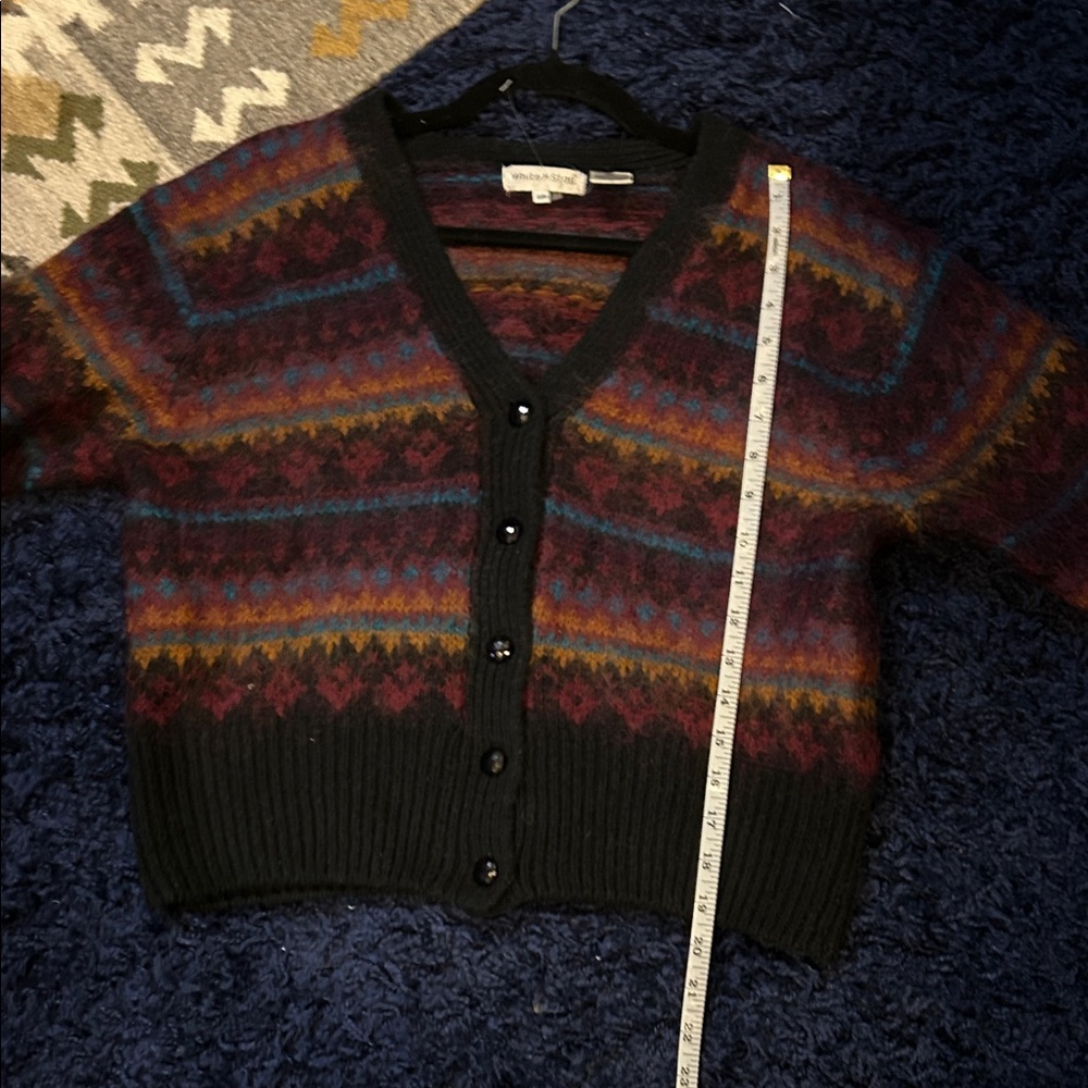 Colorful Patterned Cardigan Sweater - Picture 6 of 7